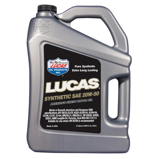 LUCAS 20W50 Fully Synthetic Motor Oil - 5 Litre